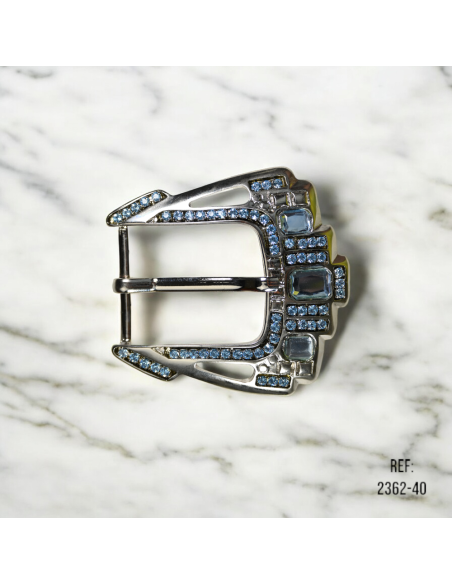 HEBILLA / PASADOR Y PUNTERA  ZAMAK CON BRILLANTES SWAROVSKI